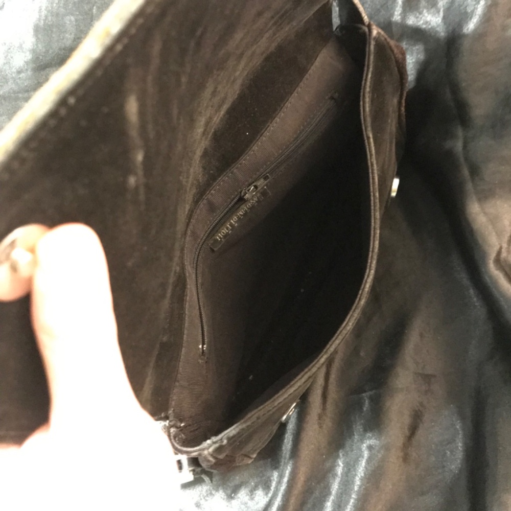 Suede and pony fur vintage shoulder bag - Picture 8 of 9